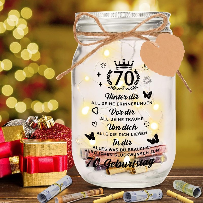 XM-mengpanwei LED Bottle Light Money Gifts Birthday 70th