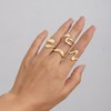 Chunky Gold Rings Set - Stackable, Adjustable, 14K Gold Plated,