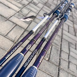 GOOFISH® Monster DEEP-7ft(213cm) Length PE4-7 Jig 200-700g Japan Fuji Solid Nano Slow Pitch Jigging Rod (Casting&Straight Guide WRAP, Butt Joint(2PIECE) Model)