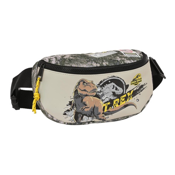 Safta Jurassic World Warning Waist Bag for Children, Ideal for