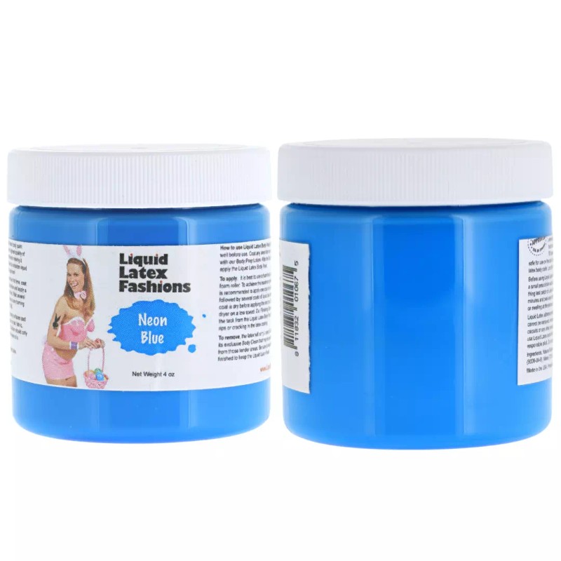 Neon Blue 4 Oz - Liquid Latex Body Paint, Perfect
