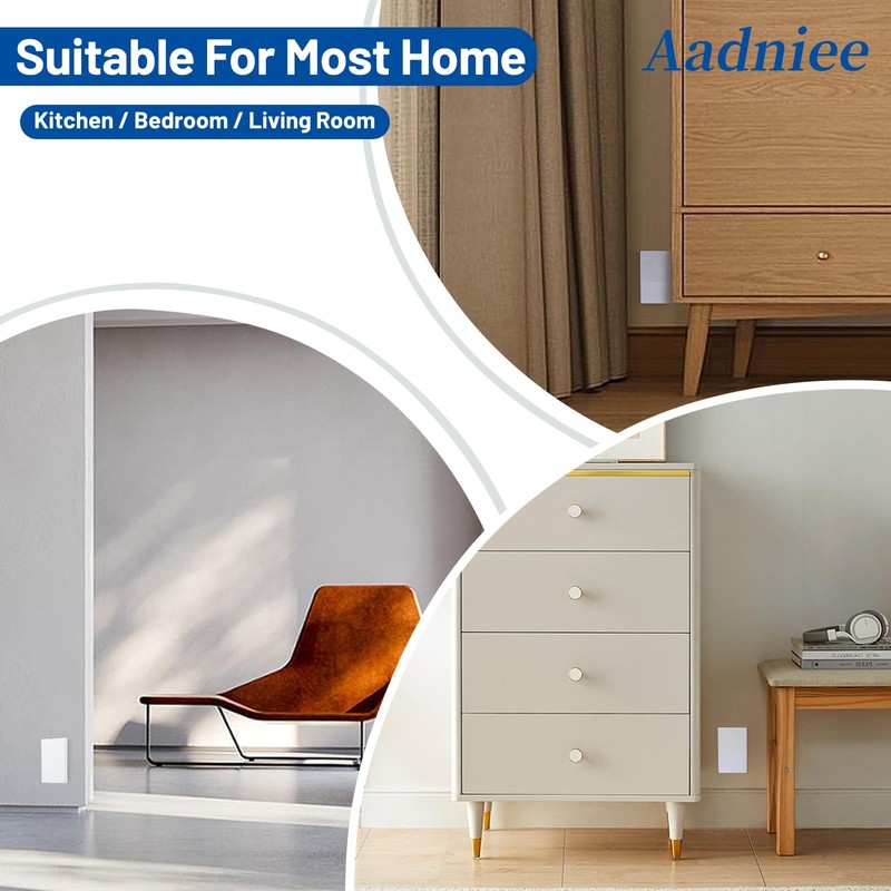 Aadniee Screwless Blank Wall Plates, 1-Gang Child Safe No Device