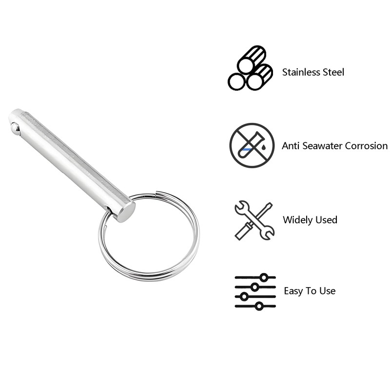 4 Pcs Stainless Steel Quick Release Pin with Spring Loaded