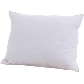 Goose Down Feather Pillows Hotel Collection Bed Pillow for Sleeping,100% Cotton Fabric, Good for Side and Back Stomach Sleeper Standard Size (1 Pack, White)