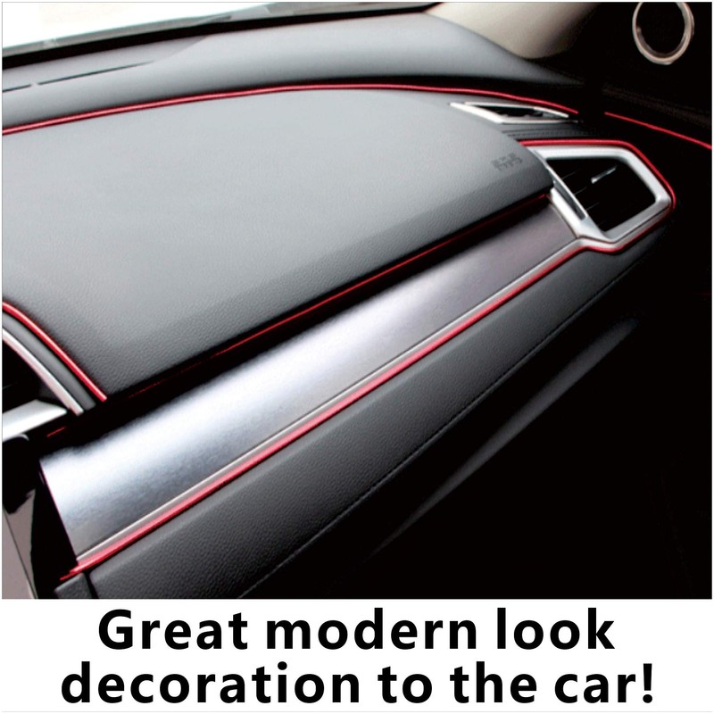 Mr.Brighton LED 16ft (5m) Chrome Red Car Interior Decorative Molding
