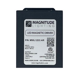 12V Magnitude Magnetic Dimmable LED Driver Transformer Hardwired Under Cabinet Lighting 50 Watt - Inspired LED