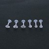 ZeSen Jewelry 12Pcs 16G Clear Bioflex CZ Stone Labret Monroe