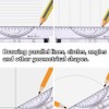 PENKOHOME 2 Pack 12 Inch Rolling Ruler Multipurpose Drawing Parallel