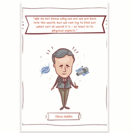 Edwin Hubble Quote Science Classroom Poster - Science Class Decor Poster - Decorations for Science Class - 12 x 18 Inch - Classroom Decor - Classroom Must Haves - Back To School Decor - CPS0446