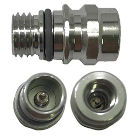 OE Style High Side Port Adapter R-134a A/C Service Schrader Valve Primary Seal Fitting W/Replaceable Valve Cores - Each