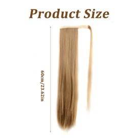 Pferdeschwanz Verlängerung, Gewellt Pferdeschwanz Haarteil mit Klammer, Pferdeschwanz Zopf Extensions Claw Clip in Wavy Ponytail Extension Synthetik Haarverlängerung für Damen Mädchen Braun