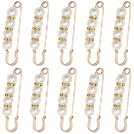 10pcs Brooch Pins for Women Clothes Buckle Clips Brooch Large Safety Shawl Pins Multifunction Scarf Waist Change Fashion