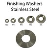 M8 Countersunk Solid Metal Finishing Cup Washer A4 Marine Grade