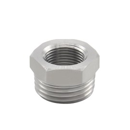 Fitvell Stainless Steel Reducer Faucet Adapter 1/2 NPT Male to 3/8 Female Compression Hose Fitting Water Supply Line Adapter for Kitchen Bathroom Plumbing Pipe Connector 2PCS