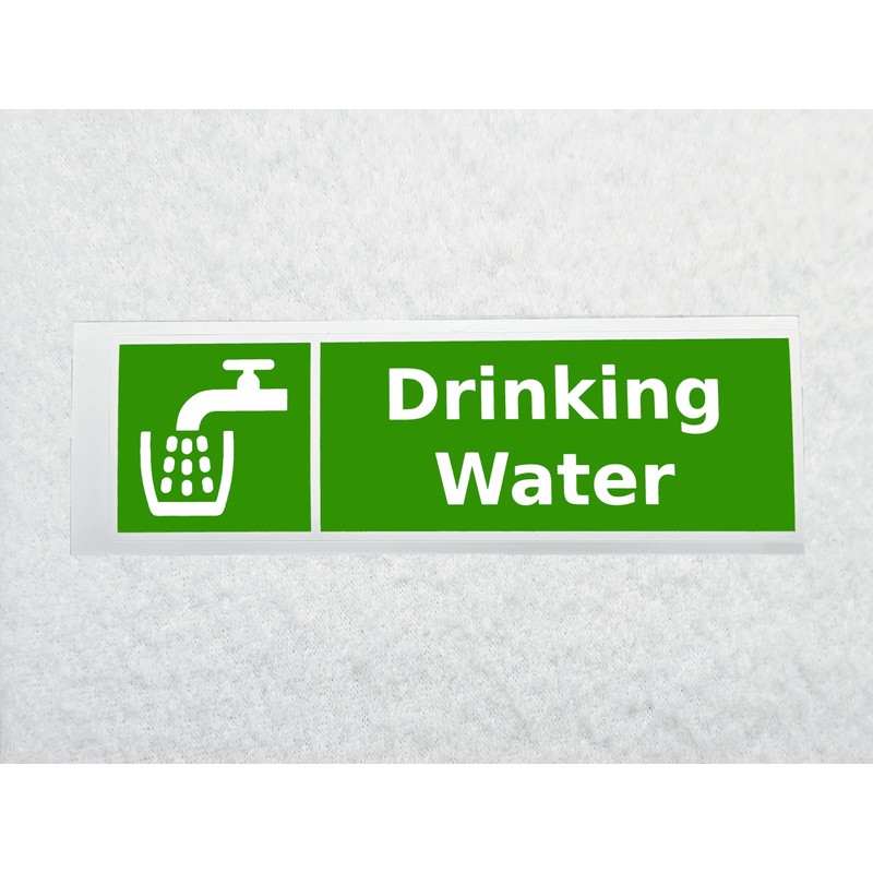Drinking Water Sticker Pack of 2 Waterproof Outdoor Vinyl Sticker