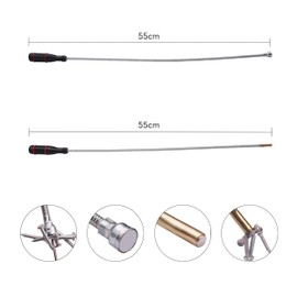 Pack of 2 Magnetic Pickup Magnetic Rod Grabber, 60 cm Strong Flexible Magnetic Lifter, Portable Magnetic Rod Grabber with Flexible Gooseneck