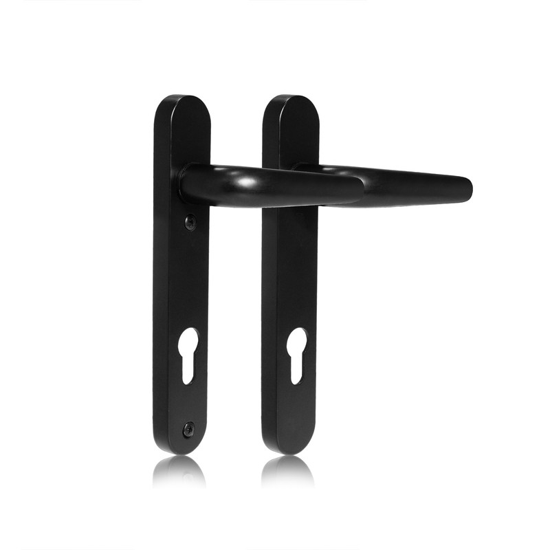 XFORT Uros Matt Black Door Handle (PZ 92mm, 122mm Screw