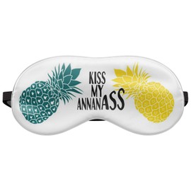 Sleep Mask Travel Relax Eye Cover Bed Emoji Nap Blindfold His Yellow Green Pineapple 2 [042]