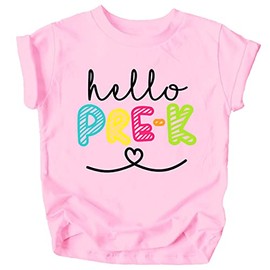 Hello Pre-K First Day of School Gift Back to School Pink Shirt 4T