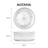 MATANA 2 Pack Clear Lazy Susan Turntable Shelf Organiser, 23cm