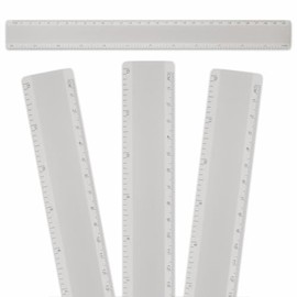 Tantevia Set of 3 Flat Rulers 30 cm | Over 20 Models | Material: Aluminium (Alury 30)