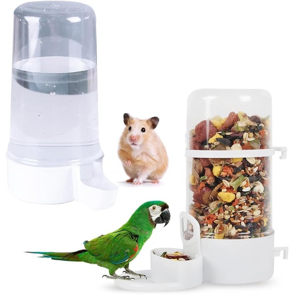 2 Pieces Bird Feeder Water Dispenser, Automatic Bird Feeder and