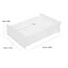 Miniature Doll House Wardrobe White Wooden Double Door Household Closet