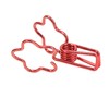 100pcs Binder Clips Flower Shape Hollow Long Tail Cartoon Metal