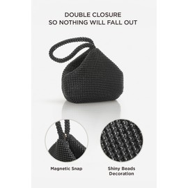 BABEYOND Women's Beaded Clutch Evening Bags Vintage Elegant Triangle Purse for 1920s Party Prom Wedding