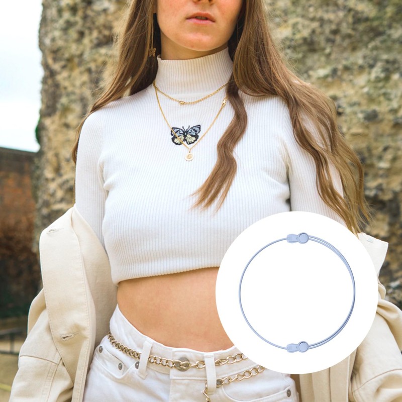 BOXOB 4pcs Crop Bands, Clothing Tuck Band Adjustable Clothes Tuck