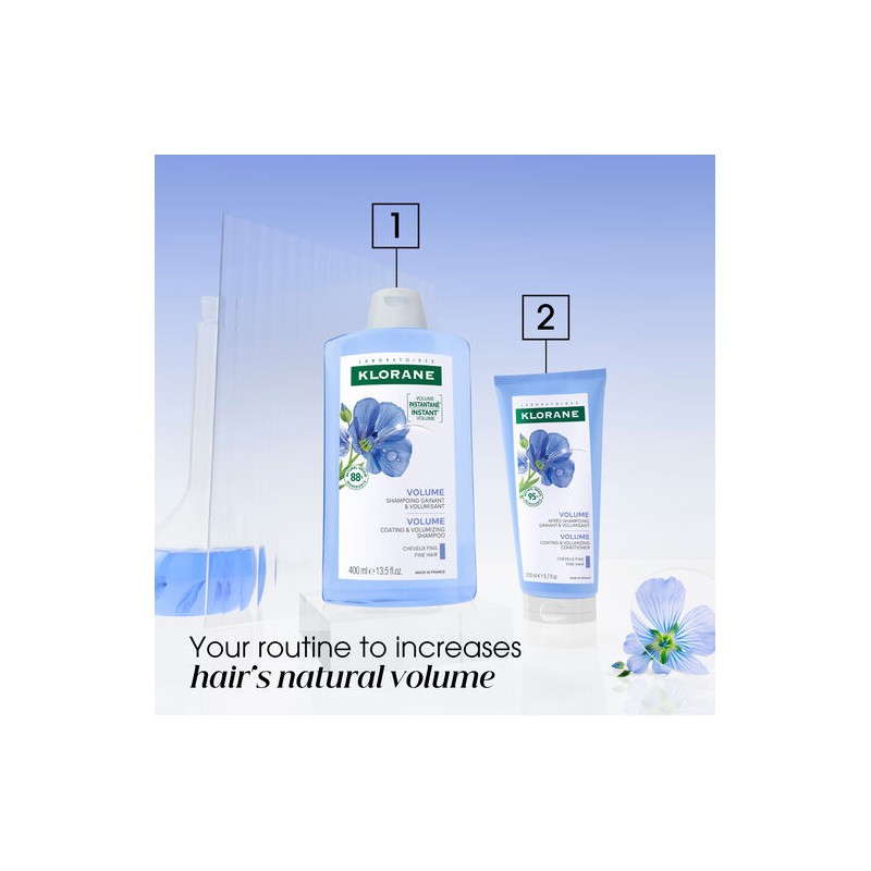 Klorane Volumising Organic Flax Shampoo 400ml