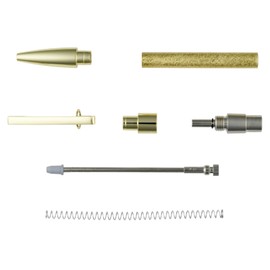 Penn State Industries PKDUSMINGD DuraClick Slim Mini EDC Click Ballpoint Pen Kit Woodturning Project (Golden)