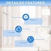 sourcing map 12" Acrylic Drapery Wand, Invisible Curtain Pull Rod