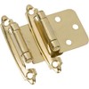 DecoBasics Brass Plated (Gold) Cabinet Hinges for Kitchen Cabinets (10