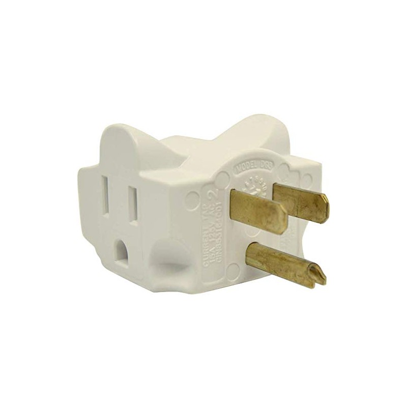 Hug-A-Plug Dual Outlet Wall Adapter, Twin Pack Ivory