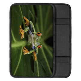 Frog Auto Center Console Pad, Animal Patterns Car Armrest Seat Box Cover Protector Universal Fit