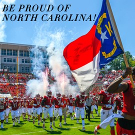 FLAGBURG North Carolina Flag 3x5ft, NC State Flag, The Old North State Flag with Heavy Duty Embroidered Stars Outdoor Indoor All Weather 210D Nylon Burgee Flag with Strong Canvas Header/Brass Grommets