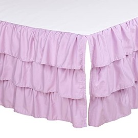 The Peanutshell Lilac Layered Crib Dust Ruffle