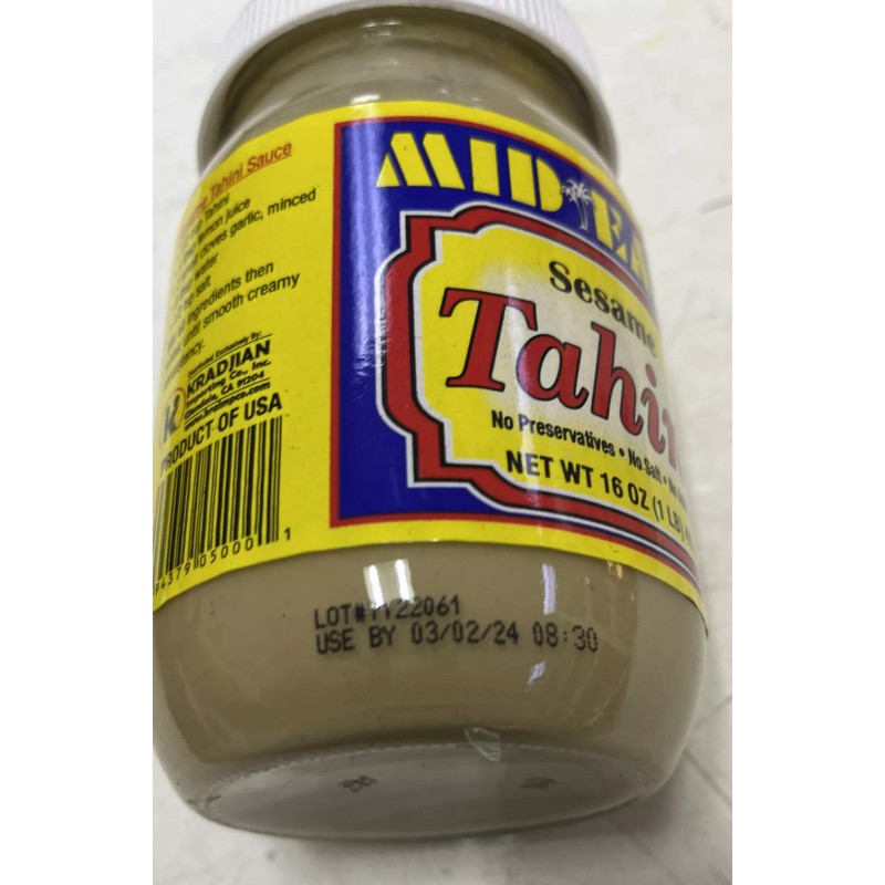 Mid East Tahini baste Tahini sauce Mid East Tahini Sesame