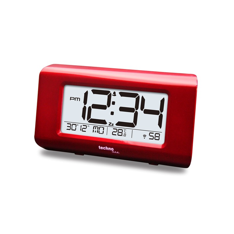 Technoline WT 197 Quartz Alarm Clock Metallic Red