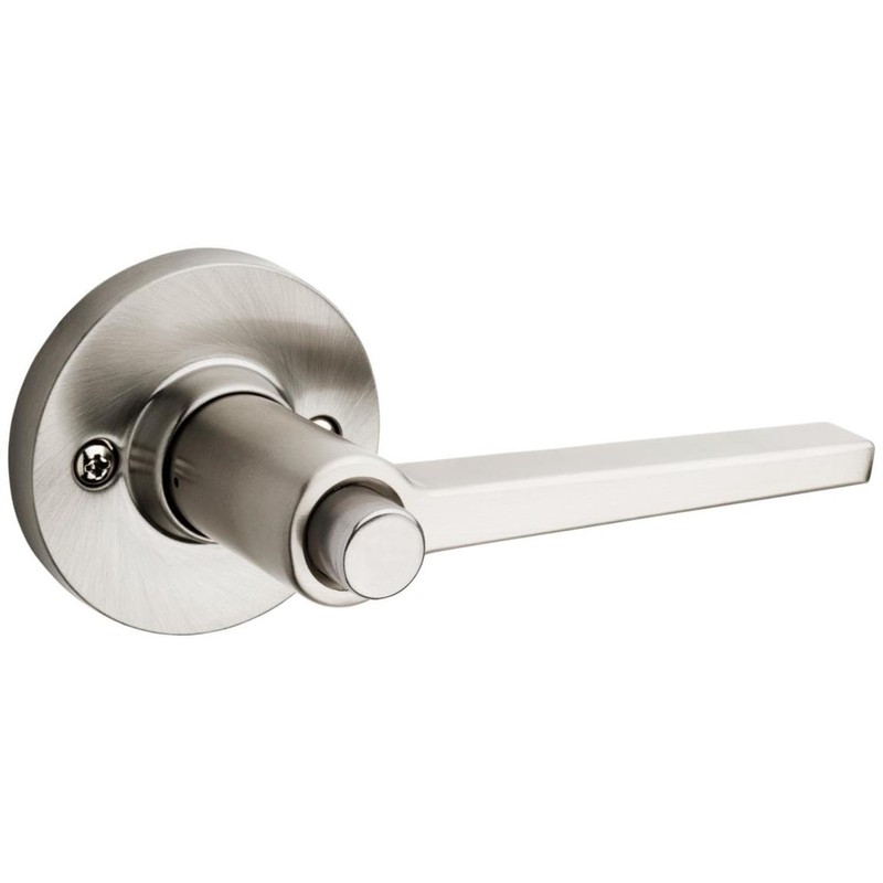 Kwikset Safe Lock Daylon Lever Round Rose Privacy Lock Satin