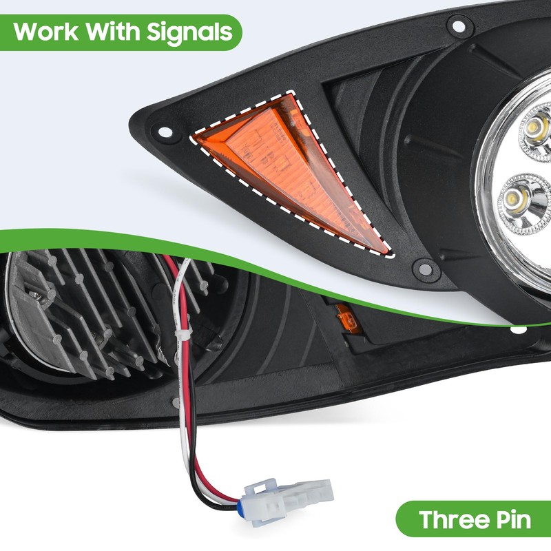 10L0L Golf Cart Headlight for Yamaha G29 Drive,Gas/Electric Golf Cart