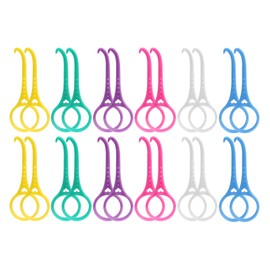 lanjue 24pcs Aligner Removar Tool, 2-in-1 Clear Aligner Removal Tool with Tongue Scraper Retainer Remover Tool Oral Care Disassembly Accessories Braces Removal Kit(6 Colors)