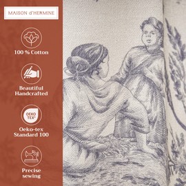 Maison d' Hermine Miller - Paloma Grey 100% Cotton Set of 3 Kitchen Window Curtain for Cafe Kitchen Bedroom Home [2 Tiers (28"X36") and 1 Valance (56"X18")]