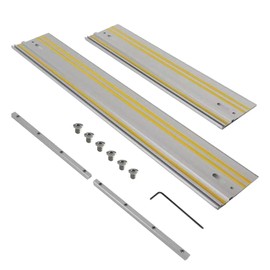 Angchun 110" Track Saw Guide Rail Compatible for Festool TS-55/TS-75 Track Saws, Track Saw Kit 55" x 2 FS1400/2 Circular Saw Guide Rail with Connector for Woodworking Longer Cuts