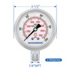 MEASUREMAN Pressure Gauge, 0-1000 PSI/kPa, Glycerin Filled, 1/4 NPT Lower