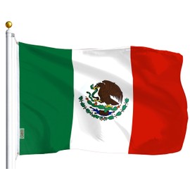 G128 Mexico Mexican Flag | 3x5 Ft | LiteWeave Series Printed 100D Polyester | Country Flag, Vibrant Colors, Brass Grommets