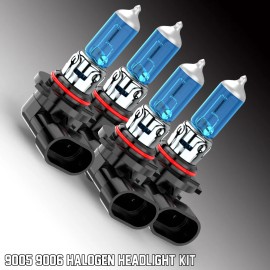 CHUSYYRAY 9005 9006 LED Headlights Kit Combo Bulbs 5000K High Low Beam Super White Bright