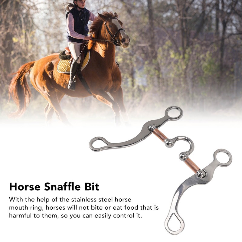 Horse Snaffle Bit Stainless Steel Rose Gold Plated Horse Gag