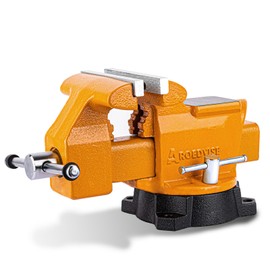 AROEDVISE Bench Vise 4.5-Inch Heavy Duty Vise 210° Swivel Base, Multi-Purpose Vise with Large Anvil for Industrial, Home(4.5" Jaw Width)